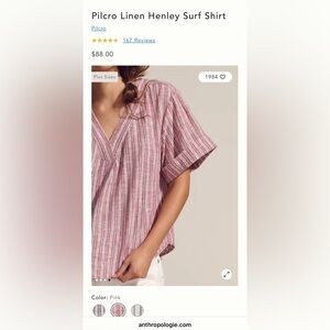 NWT Anthropologie Pilcro linen top